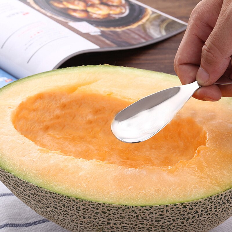 1 par hvalformet rustfritt stål grapefrukt frukt dessert iskrem skjeer pitaya kiwi metall scoop kjøkkenverktøy
