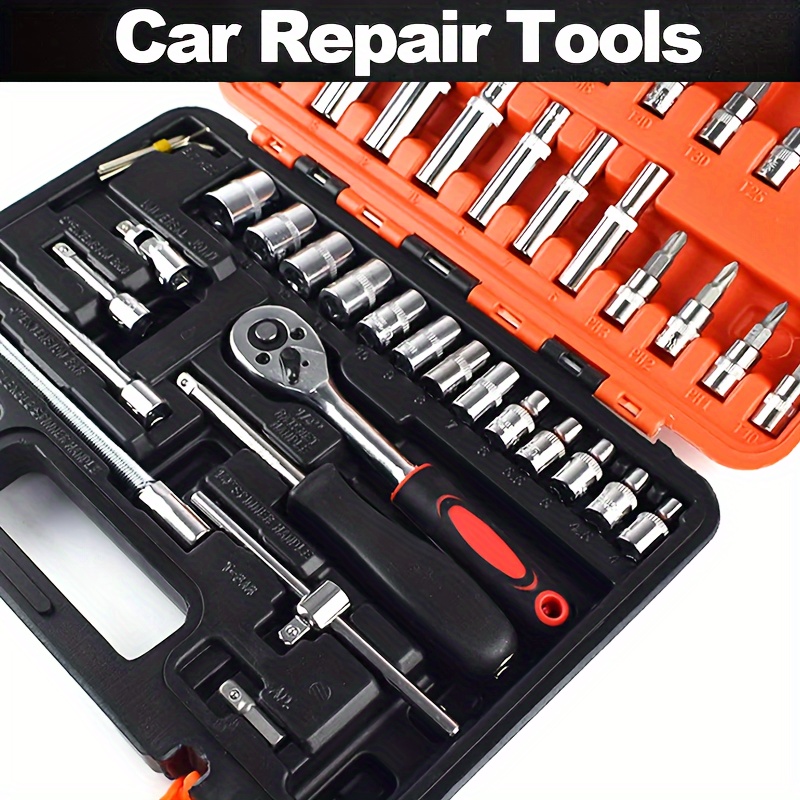 Kit de herramientas de reparación de automóviles de acero inoxidable para motocicletas todoterreno, accesorios completos de mantenimiento automotriz