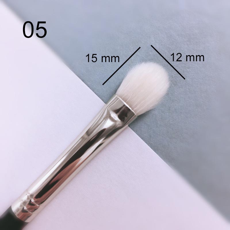 Pincel de maquillaje hecho a mano, mezcla de sombra de ojos, pelo de cabra Saikoho, pelo de caballo, herramientas cosméticas, juego de pinceles de maquillaje: 05
