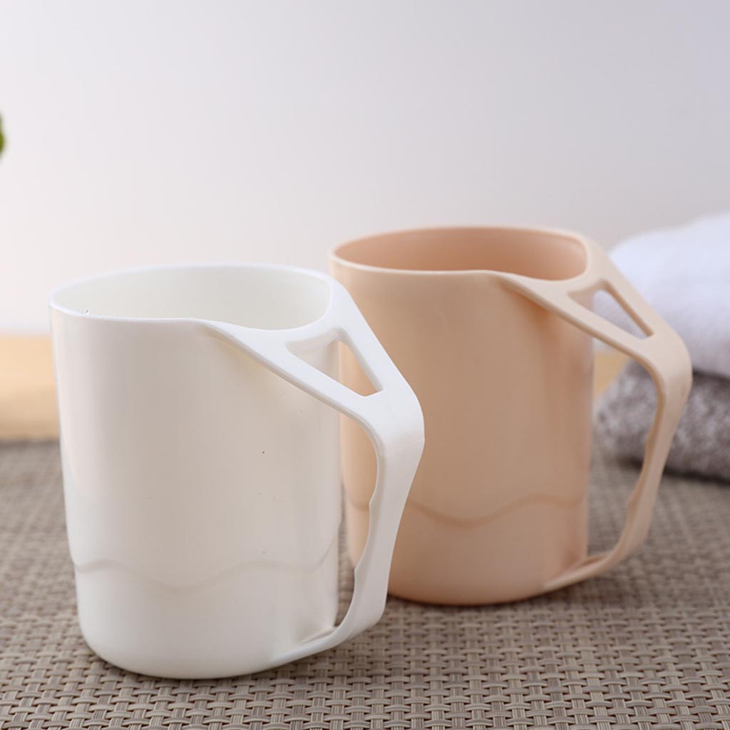 Wheat straw mouthwash Bathroom brushing teeth cylinder cup couple toothbrush cup wash cup White Bule A4