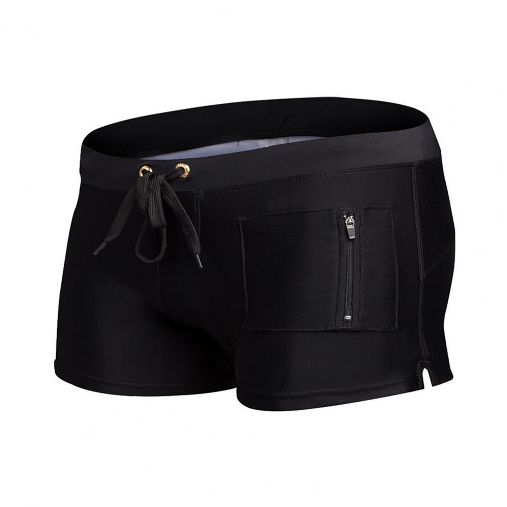 Bañadores de verano para hombre, pantalones cortos de Surf con cordón, cómodos, ligeros, buena piel al tacto, para playa: Black XL