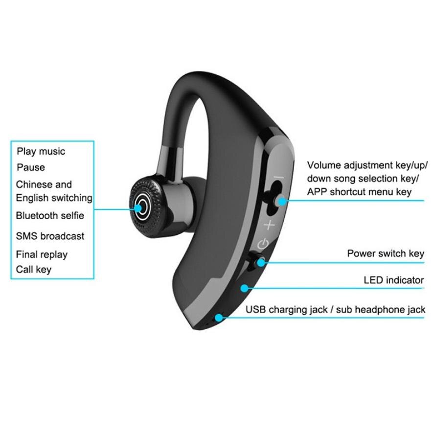 V9 Koptelefoon Draadloze Bluetooth Headset Handsfree Business Hoofdtelefoon Drive Call Sport Koptelefoon Met Microfoon Voor Smartphones