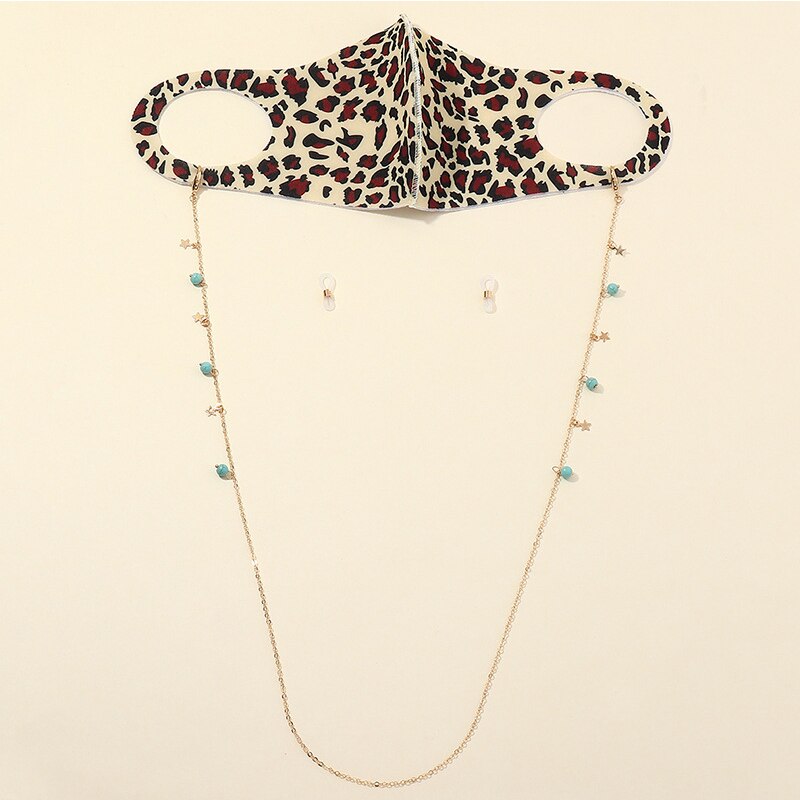 Handy & Convenient Safety Mask Rest Ear Holder Rope Beads Butterfly Rose Flower Neck Strap Mask Lanyard DIY Accessories 1PC: 9-only chains