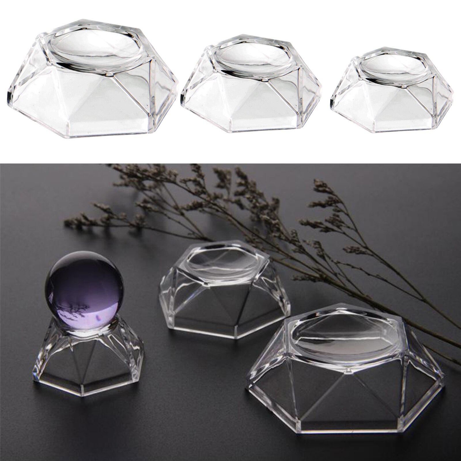 Crystal Display Stand Holder For Crystal Ball Sphere Globe Stones Show