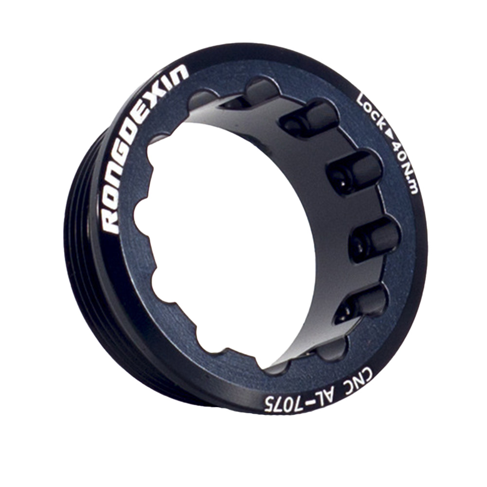 Cubierta de bloqueo de rueda libre para bicicleta, accesorios de aleación de aluminio, M6100, M7100, 8100, 26MM, color negro, MS, 12 velocidades: Blanco