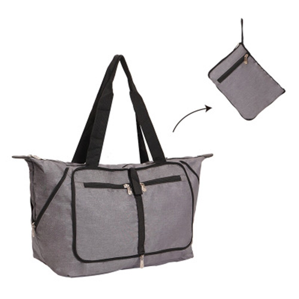 Sacs de voyage pliables en Nylon unisexe, grande capacité, sacs à main étanches pour femmes et hommes,: GRAY