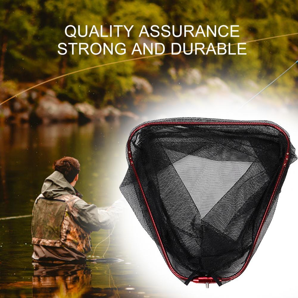 Universal Dip Net Foldable Lightweight Triangle Folding Fishing Brail Net without Rod Fishing Net Landing Net