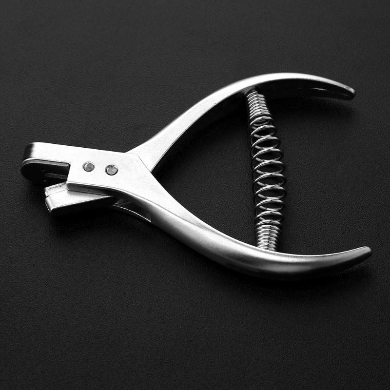 Metal Handheld Slot Puncher ID Card Photo Badge Hole Label Punching Tool