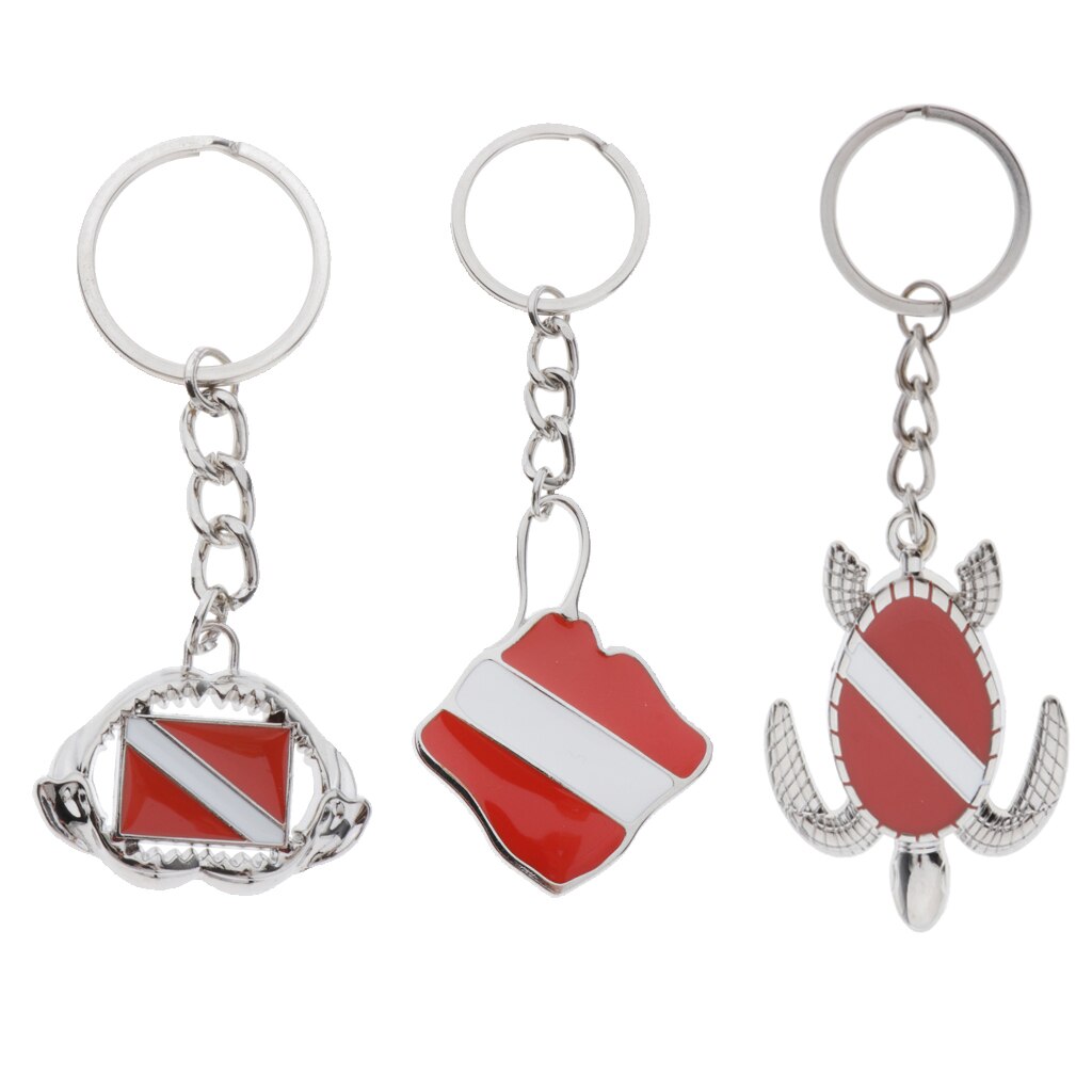 Scuba Diving Theme Keychain Dive Flag Sea Turtle K... – Vicedeal