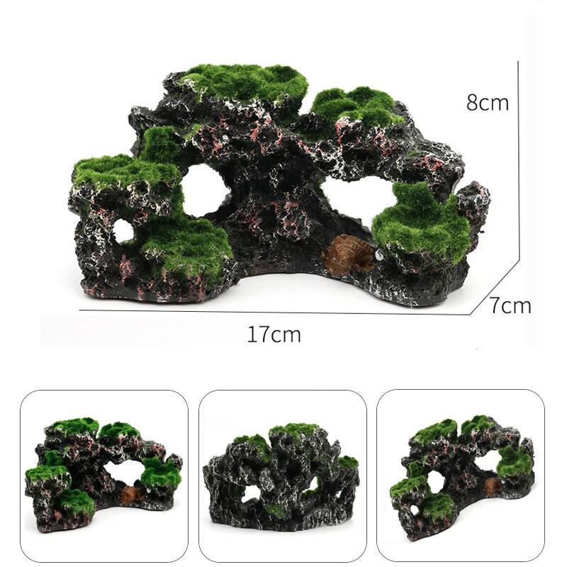 Aquarium Rockery Stone Aquatic Ornaments Fish Tank Landscaping Simulation Landscape Resin Rockery Stone Pet Accessoriess: AX-06