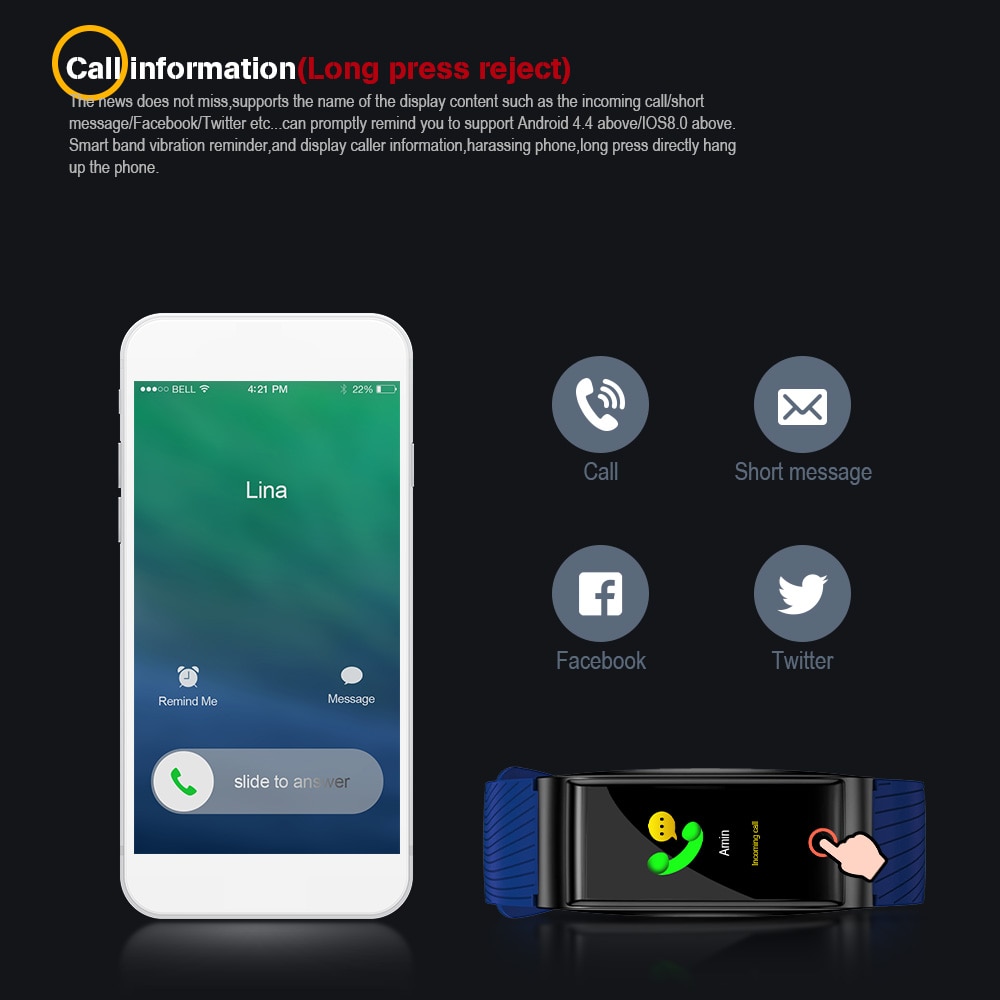 F4 Smart Band Blood Pressure Heart Rate Monitor Men Women Wristband Fitness Sports Watch Pedometer Smart Metal Bracelet