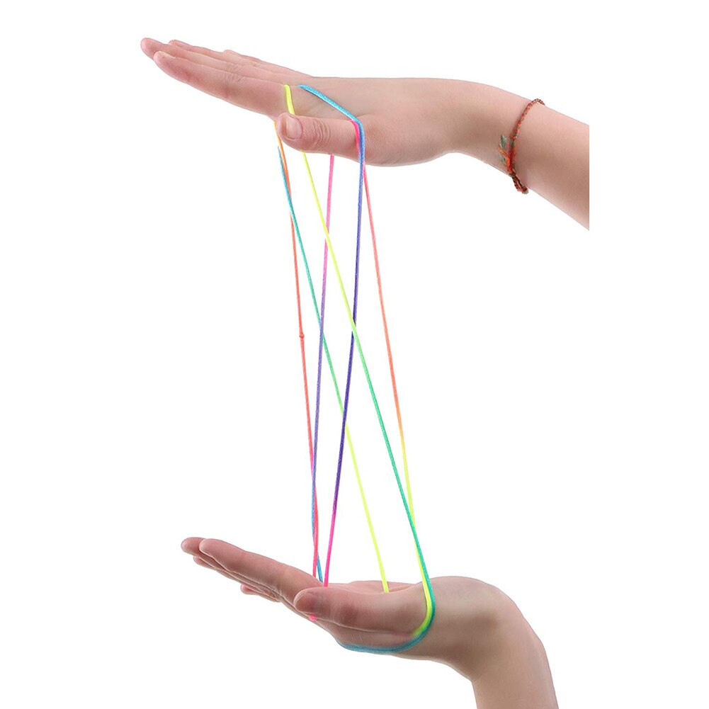 Kids Rainbow Colour Morrelen Vinger Draad Touw String Game Developmental Speelgoed Puzzel Educatief Spel Voor Kinderen Kids