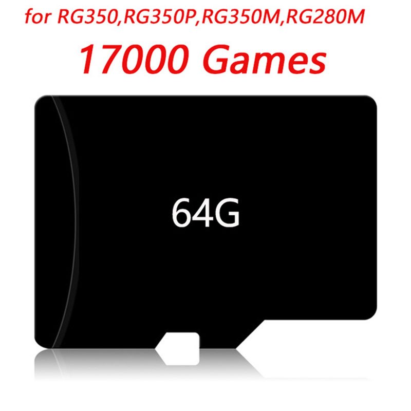 RG280V Retro Game Console Geheugenkaart 16G 32G 64G 128G Tf-kaart Voor RG350 RG350P RG350M RG280M PS1 Mame: 64G As shown