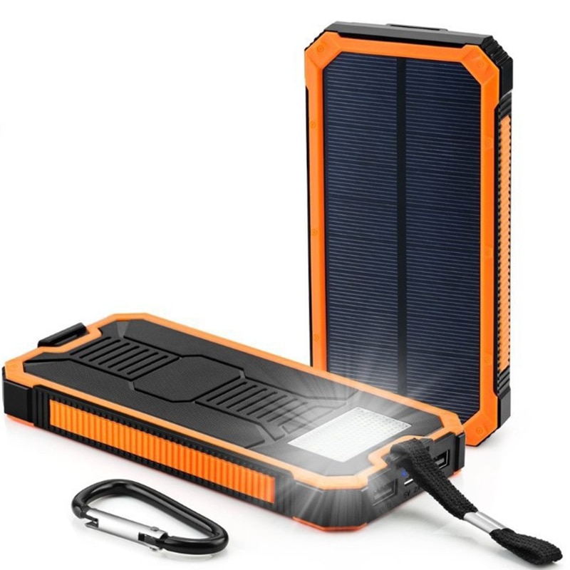 20000Mah Zonnepanelen Solar Power Bank Voor Xiaomi Iphone 6 7 8 Externe Batterij Waterdichte Dual Usb Oplader Powerbank solar