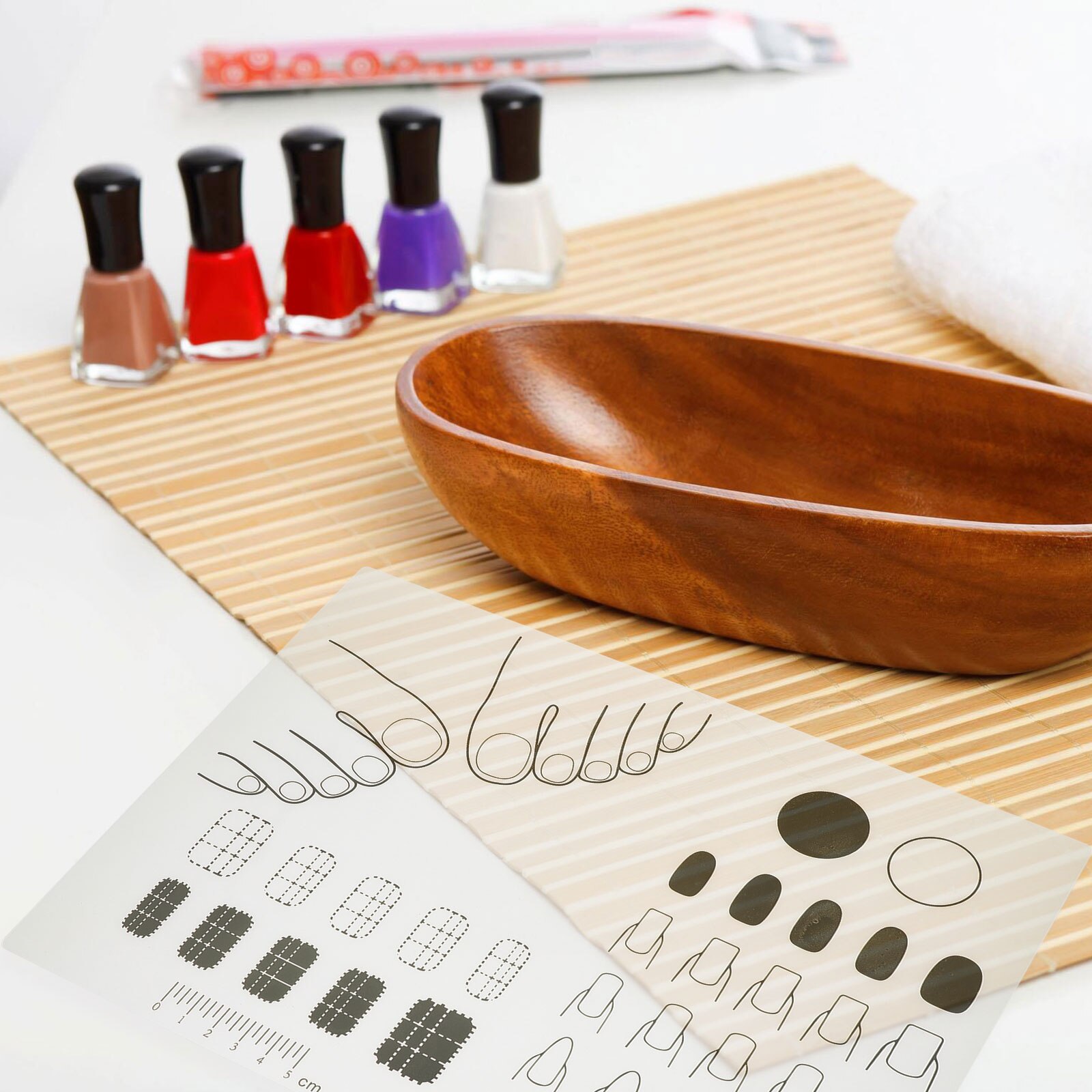 Acrylic Manicure Art Practice Mat Acrylic Nail Art Training Sheet DIY Tool