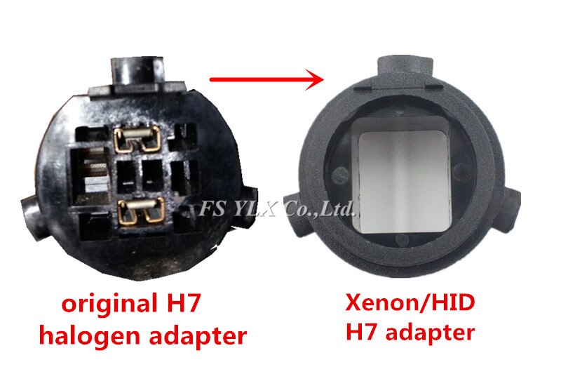 FSYLX H7 coche HID adaptador de portalámparas para KIA K3 K5 Sorento H7 Base de soporte de lámpara de xenón clip retenedor H7 bombilla HID adaptador
