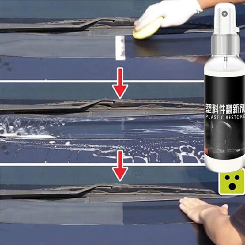 30ml Plastic Parts Retreading Agent Wax Instrument Panel Auto Interior Auto Plastic Renovated Coating Car Light Cleaner