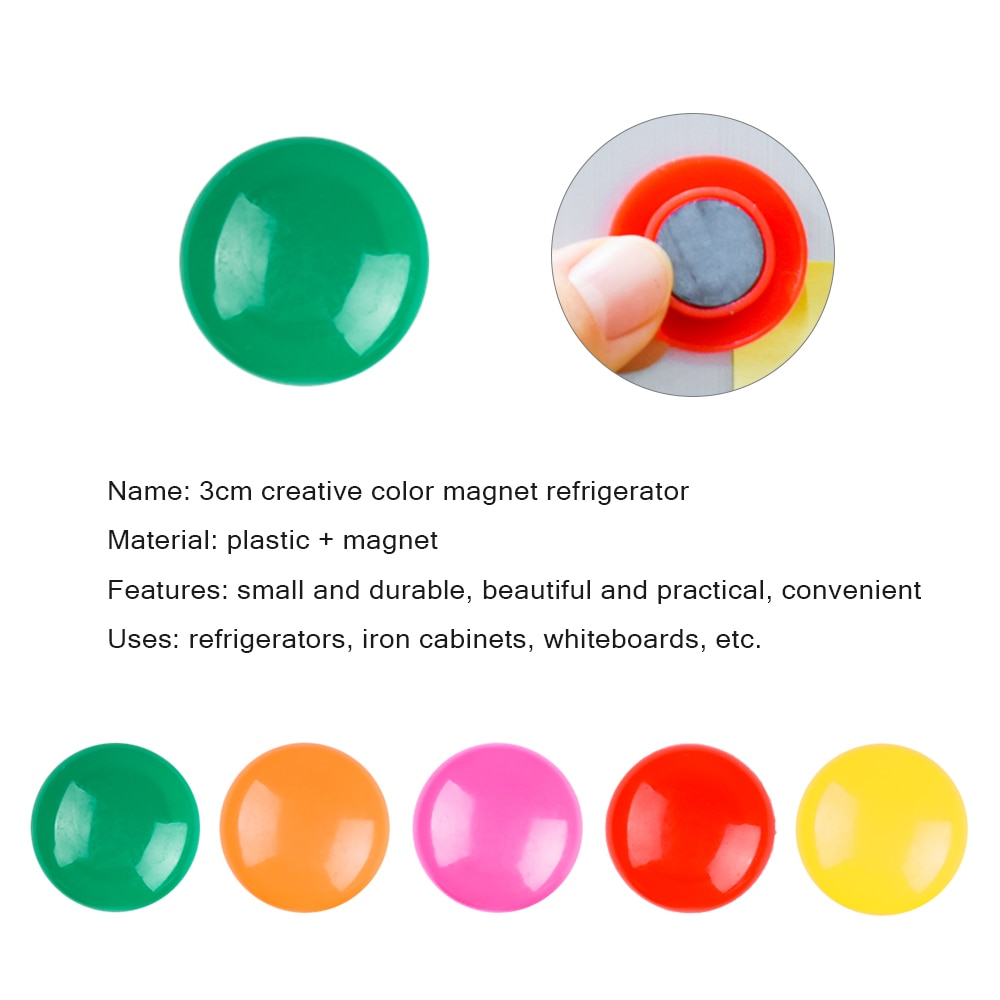 10 Stks/partij Koelkast Magneten Kleurrijke Creatieve Koelkast Kantoor Magneten Voor Whiteboards Home Decor Keuken Accessoires