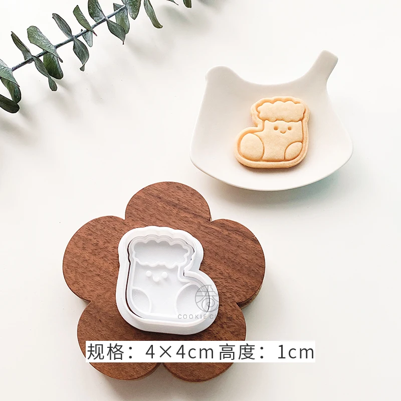 Di Natale mini Simpatico Pupazzo di Neve Pan di zenzero uomo Stampo per Biscotti Riutilizzabile 3D cartone animato Fondente Biscotto stampatore Cottura Torta Decorazione Strumenti: viola