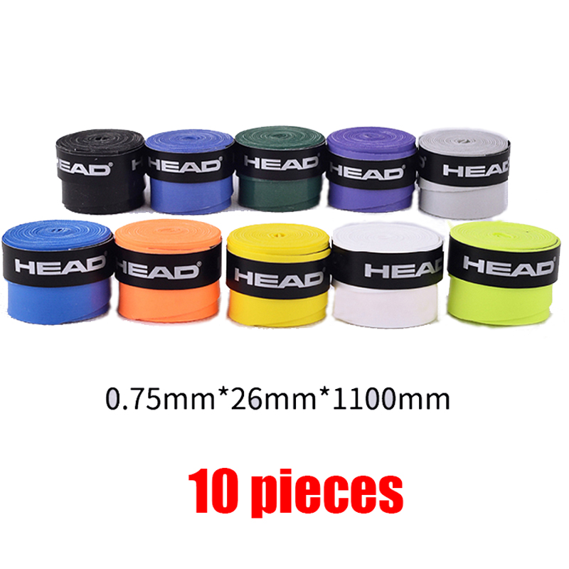 10 Pcs Original HEAD Tennis Overgrip Tennis Racket PU Tenis Sweatband antivibrador Grip Padel Tenis Raquete Padel Tennis Grip 10