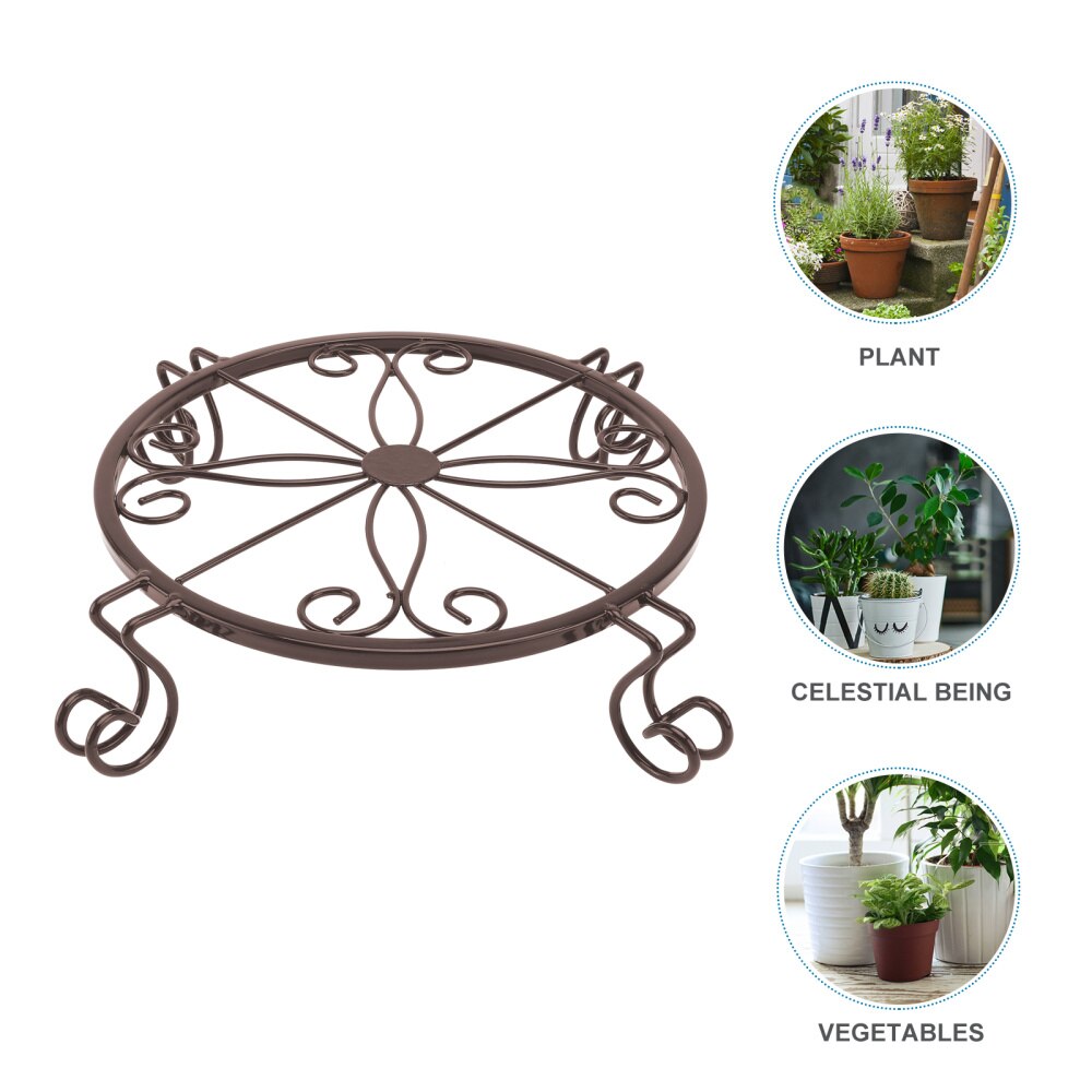 1Pc Classic Iron Flower Stand Flower Pot Stand Indoor Flower Pot Stand Decor