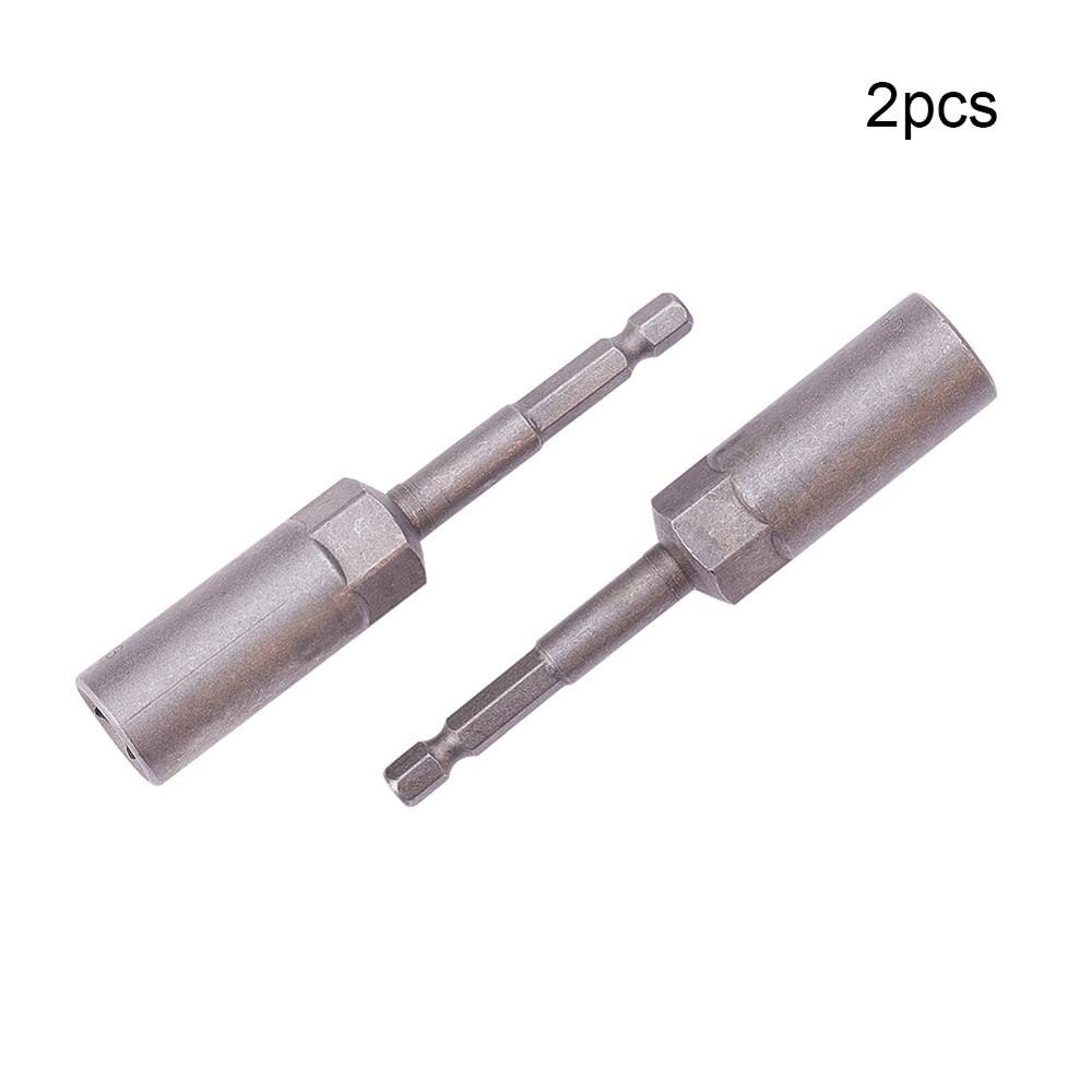 1/4 " drev 7 ~ 19mm sekskantede fatninger 100mm totallængde metalstødmøtrik sætter driver socket bit håndværktøjssæt 1 ~ 3 stk.: 13mm x2 stk