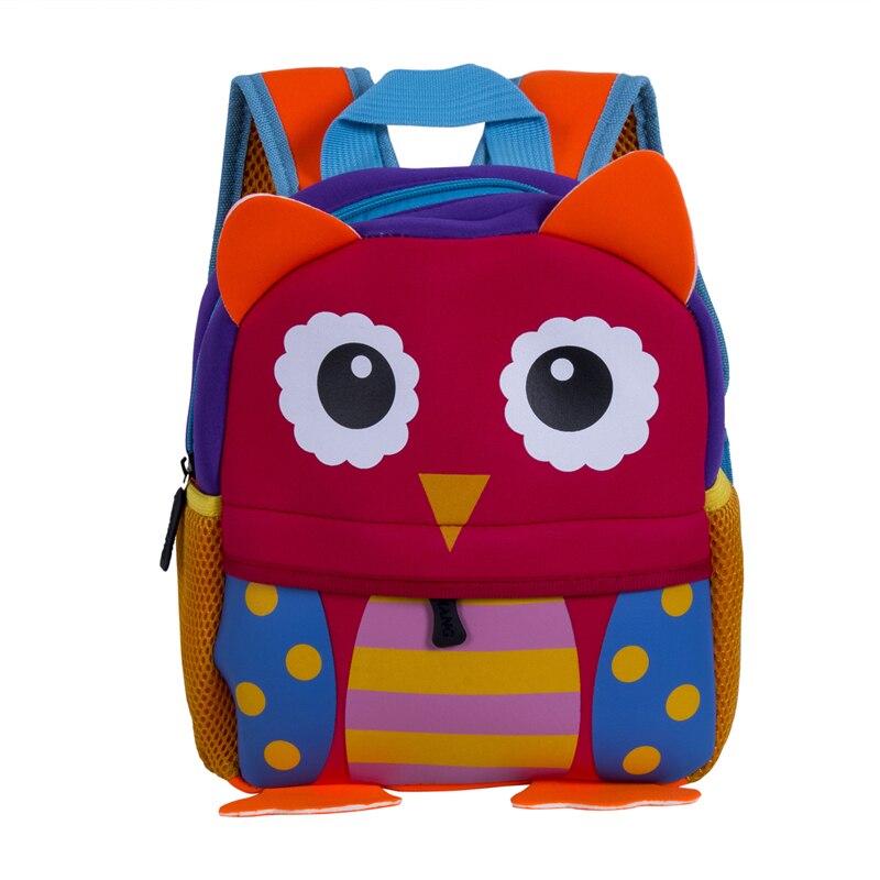Kid Toddler Boy Girl Baby Kids Backpack Baby Animal Bag Shoulder Bags Ears: Owl