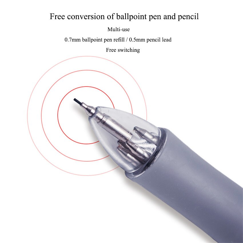 4 Colors 0.7mm Ballpoint Pens+0.5mm Mechanical Pencils Multicolor Ballpoint Pen Automatic Pencil For Student Stationery Supplies