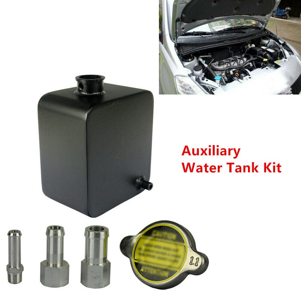 refitted car water tank general water tank with auxiliary water tank cooling kettle water tank cover silver Report