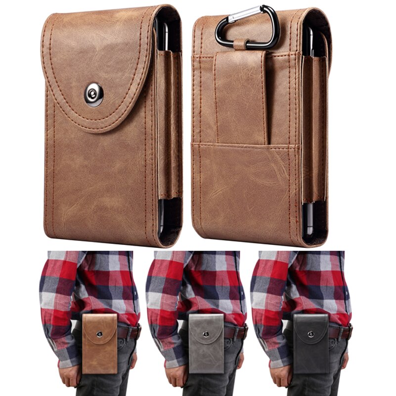 Belt Clip Holster Case for Phone 6.7 inch Mobile Phone Bag 2 Pouchs For Samsung S20 S10 S9 S8 Plus Note20 10 9 8 For smartphone