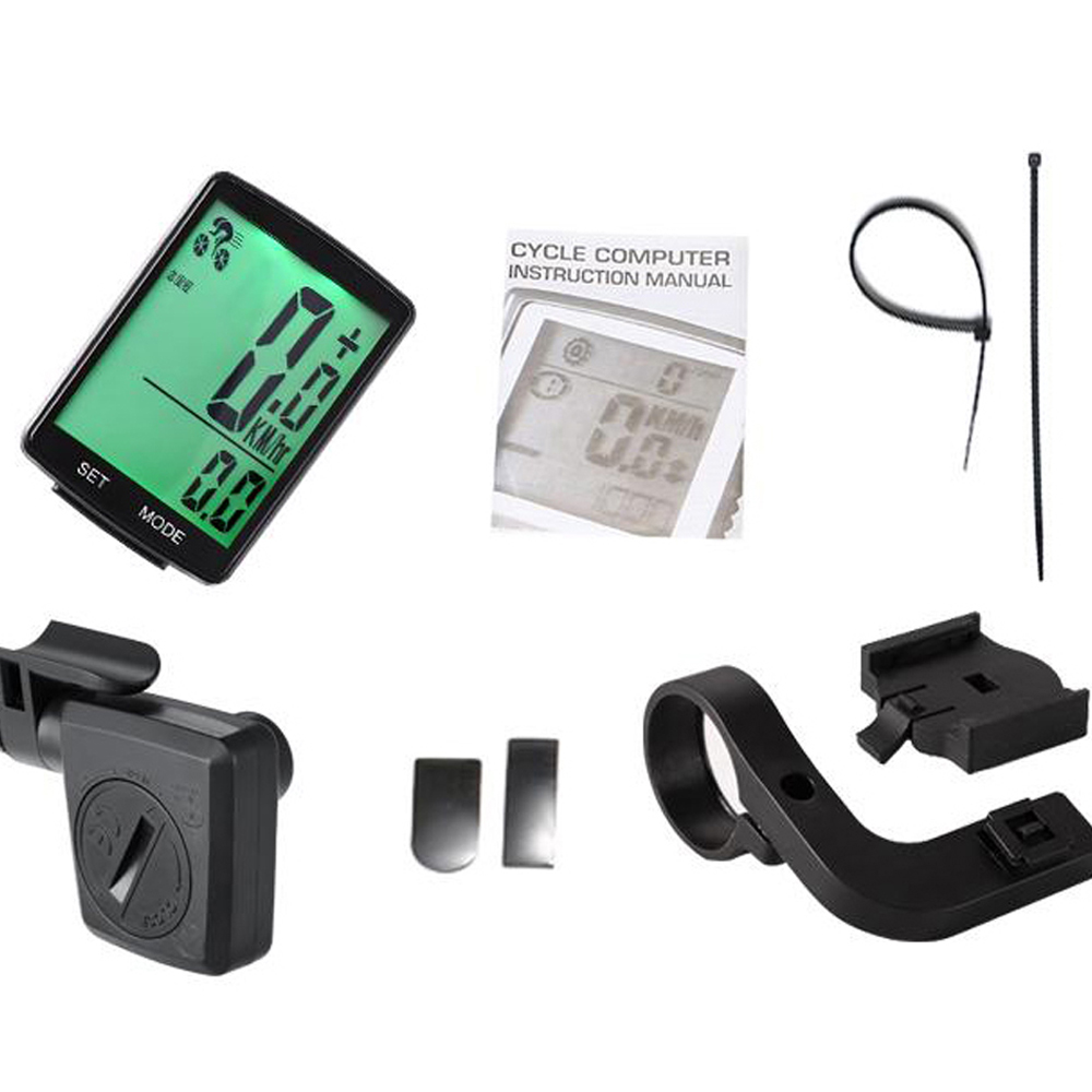 Multifuncional LCD tela bicicleta computador, bicicleta impermeável velocímetro, ciclismo odômetro sem fio, 2,8 ", à prova d'água
