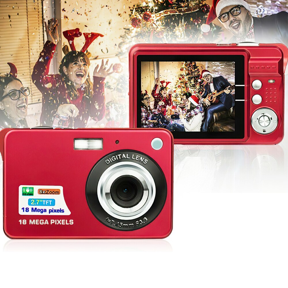 2.7 Inch Hd Digitale Camera Tft Lcd Display 18MP Zoom Anti-Shake Camcorder Video Cmos Micro Camera Kinderen: Red
