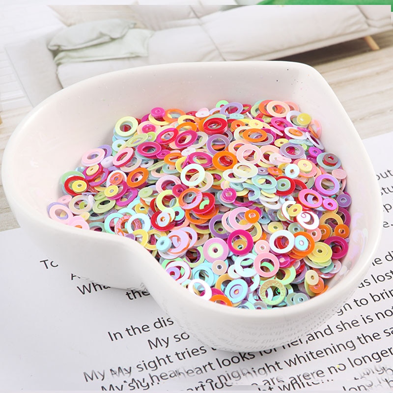 15Gram Ab Kleuren 3Mm Dot Ring Vorm Losse Pailletten Diy Handgemaakte Niveau Toneelvoorstellingen Kleding Naaien Accessoires