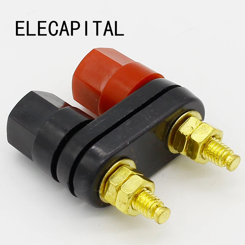 Banana plugs Couple Terminals Red Black Connector Amplifier Terminal Binding Post Banana Speaker Plug Jack