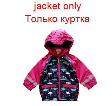 Tøj til børn/småbørn/piger, vindtæt babydragt, vandtæt tøjsæt, overalls, regnfrakke , 74 to 92: Kun jakke / 12m