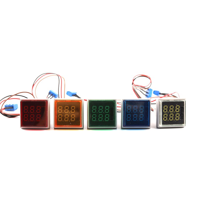 Mini compteur numérique Led rond carré 22MM 6 chiffres 0-999999 AC 220V-380V, compteur de Signal électronique