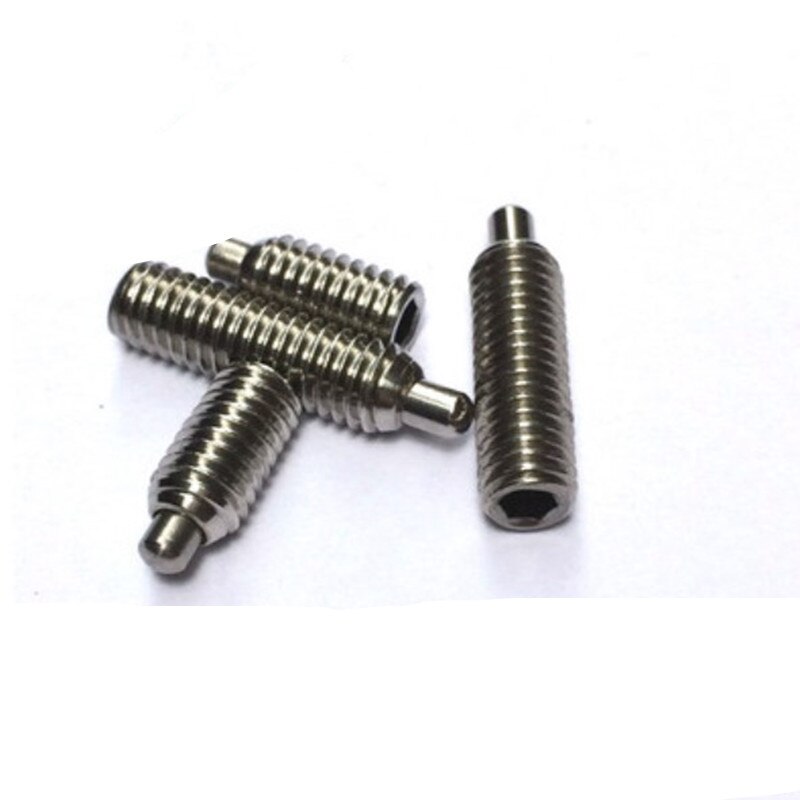 5PCS Spring plungers,threaded-with pin, M3 M4 M5 M6 M8 M10 304 Stainless Steel