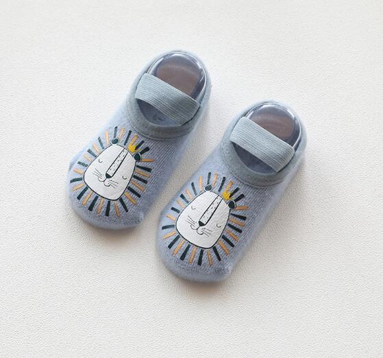 Meias finas para bebês, meninos e meninas, primavera e verão, sapatos de baixo macio antiderrapante, refrescante, verão: Blue Lion / 1 to 3year