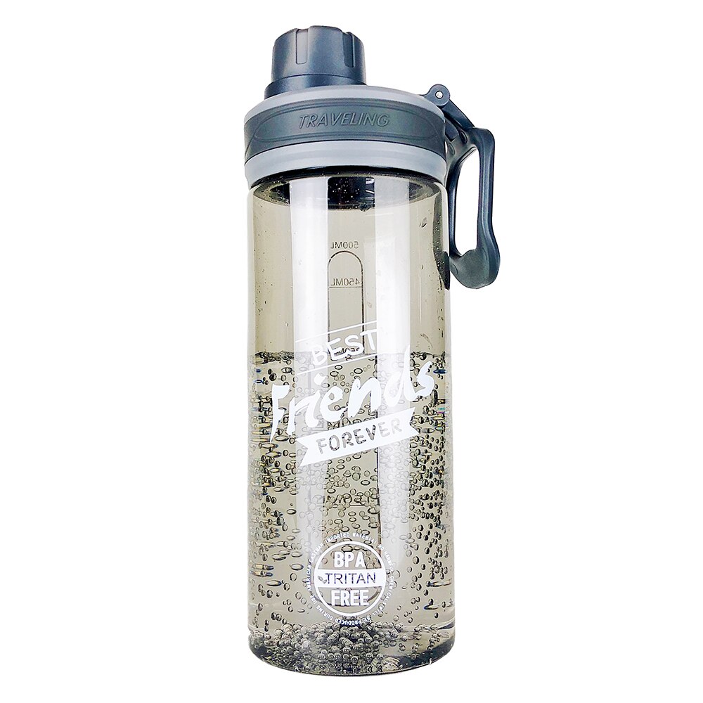 Kalebass sport utomhus gym flaska 430 650ml protein shaker plast ridning läckage säkra tätning vattenflaskor
