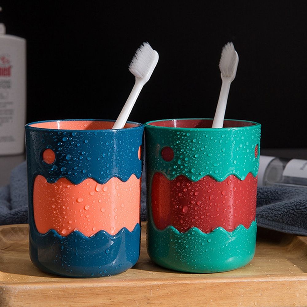 Simple Cartoon Good Morning Mouthwash Cup Children Brushing Cup Plastic Toothbrush Cup Bathroom Accessories