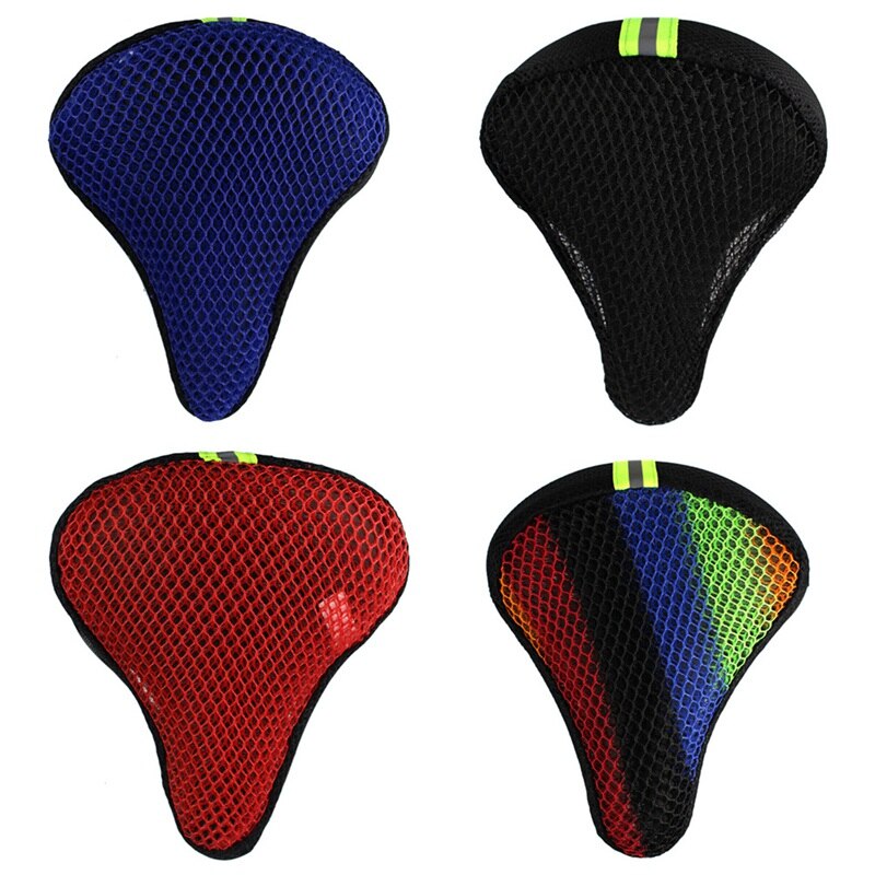 Andningsbar stötdämpning vattentät polyester universell ersättningsdyna cykelsätesöverdrag solskydd ergonomiskt mesh