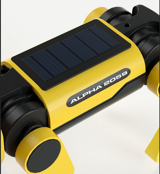 Quadruped Bionic Smart Robot Dog Toys Steam Solar Electric Mechanical Dog Educational Assembly Science Tech Puzzle Toy