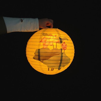 Chinese Year Lantern Festival Mid-Autumn Festival Portable Paper Lantern Chinese Style Antique Hanfu Photo Portable Lantern: 6