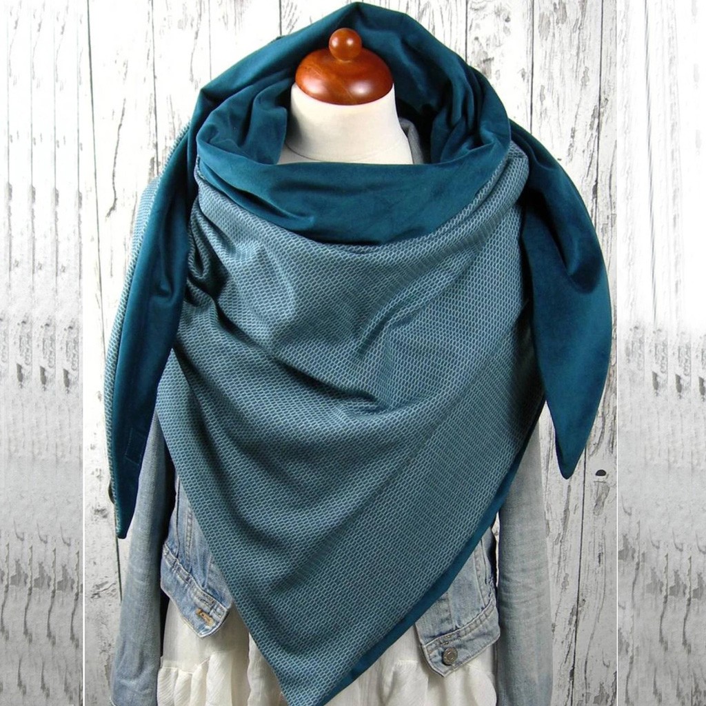 Écharpe douce et chaude pour femmes, châle de couleur unie, doux et confortable pour dames, écharpe d'hiver,: Blue