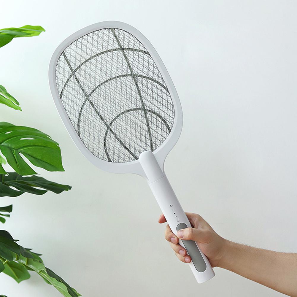 Hjemme elektrisk fluesmækker usb genopladelig fluesmækker stor myggemorder bug zapper ketcher til indendørs udendørs