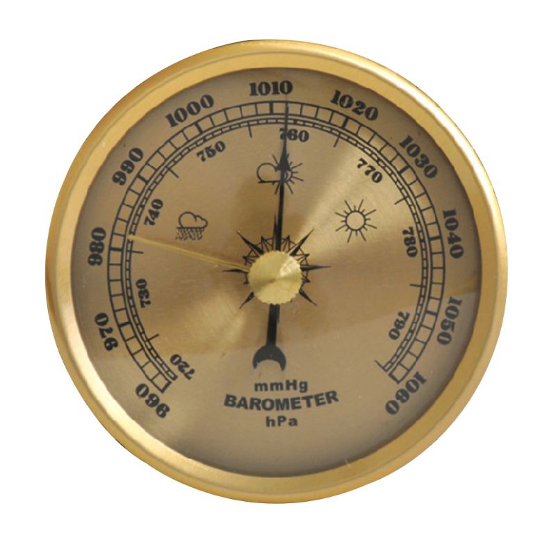 Husstand barometer manometer vejrstation metal væghængende atmosfærisk multifunktions termometer hygrometer indendørs os