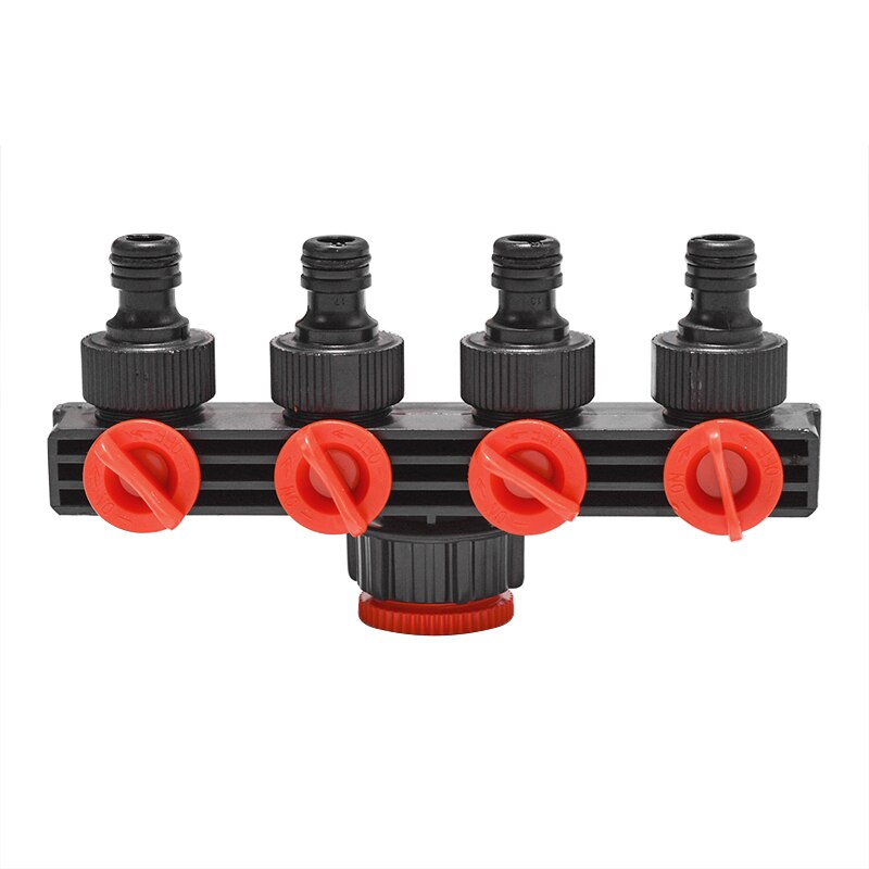 Huis Tuin Tuinslang Splitter Plastic Druppelirrigatie Water Connector Agrarische 4 Manier Tap Connectors