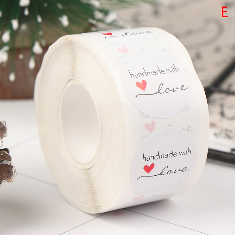 500Pcs/roll Thank You Sticker for seal label scrapbooking Kraft sticker Baking: E