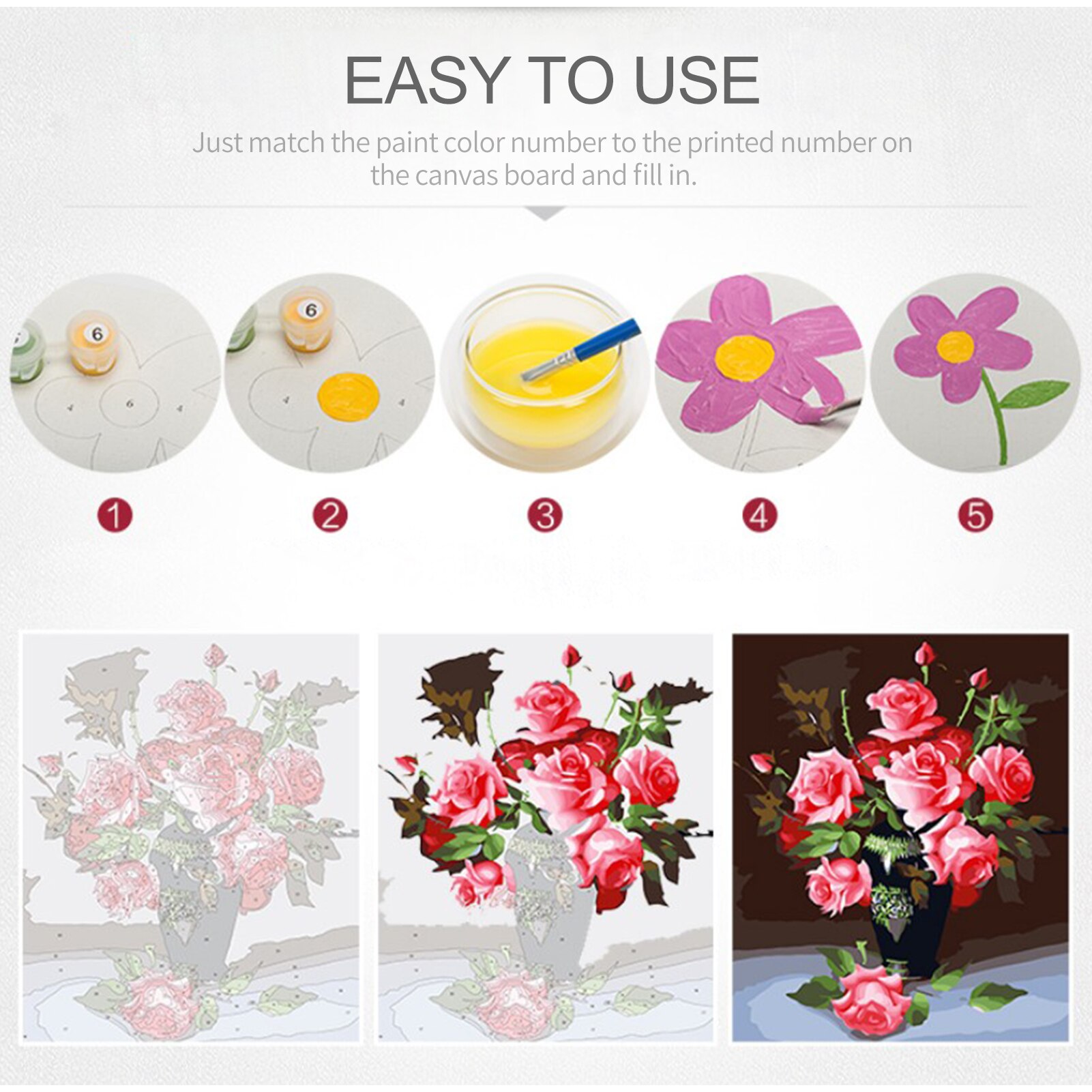 DIY Oil Painting on Canvas Paint by Number Kit Maple Forest Pattern for Adults Kids Beginner Craft Home Wall Decor