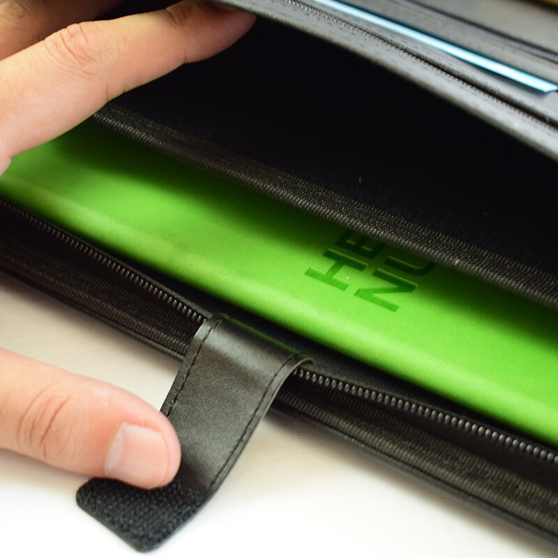 Farsdag dokument organisere filmappe  a4 virksomhet koffert glidelås etui padfolio skinnveske kontor manager ipad bag